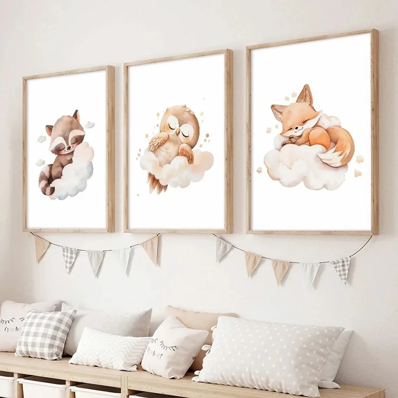 1pc Frameless Cartoon Cloud An - Baby Nursery Picture Frames 评论和价格