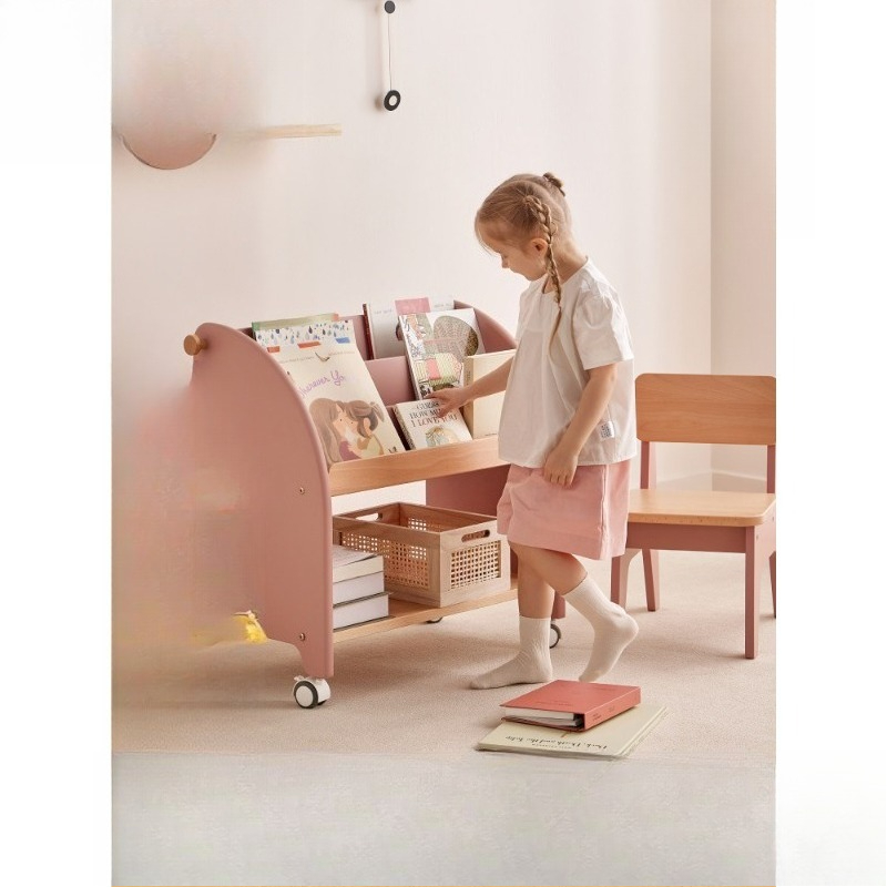 Solid wood bookshelf Floor-to- - Baby Bookshelf Small 评论和价格